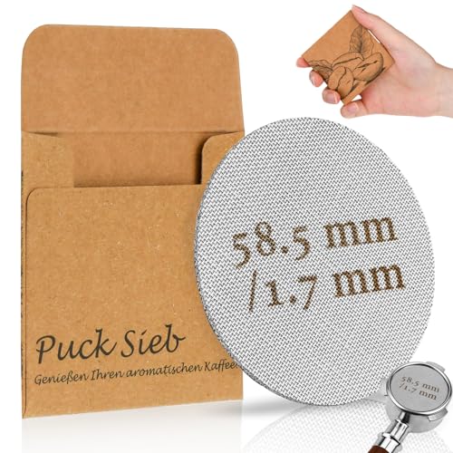 Puck Screen 58mm, Puck Screen 58.5 Puck Sieb Mellbree 1 Stück Gesinterte Kaffeefilter für Espresso Coffee Siebträger Zubehör 1.7mm Dicke 150μm Edelstahl 316 Wiederverwendbar Rostfrei von Mellbree