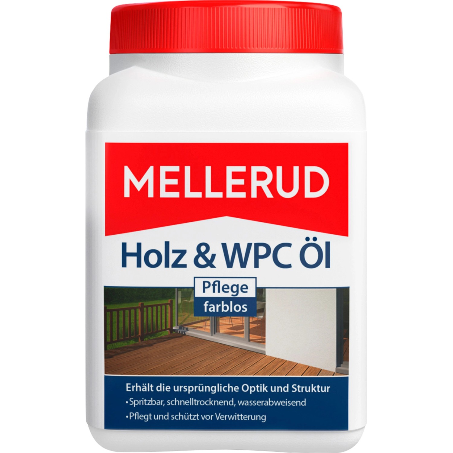 Holz und WPC Pflege Öl farblos 750 ml von Mellerud