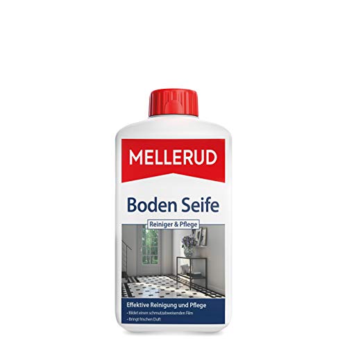 MELLERUD Boden Seife Reiniger & Pflege | 1 x 1 l | Effizientes Reinigungsmittel zur Entfernung von Verschmutzungen für alle Bodenarten im Innenbereich von Mellerud