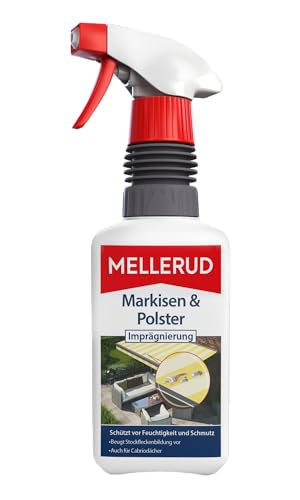 MELLERUD Markisen & Polster Imprägnierung | 1 x 0,5 l | Effizientes Mittel zum Schutz vor Feuchtigkeit und Schmutz von Textilien im Außenbereich von Mellerud