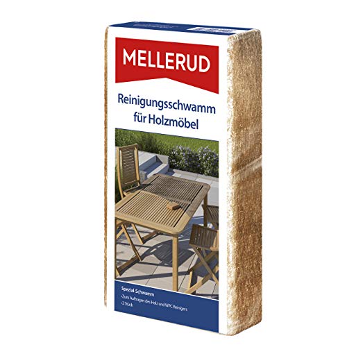 MELLERUD Reinigungsschwamm für Holzmöbel | 1er Pack | Ideal zum Auftragen und Verarbeiten von Holz- und WPC-Reinigern von Mellerud