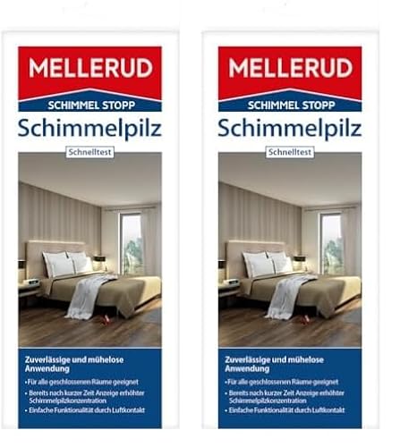MELLERUD Schimmel Stopp Schimmelpilz Schnelltest | 1 x Schimmeltest | Mikrobiologischer Test zur Erkennung von Schimmelbefall (Packung mit 2) von Mellerud