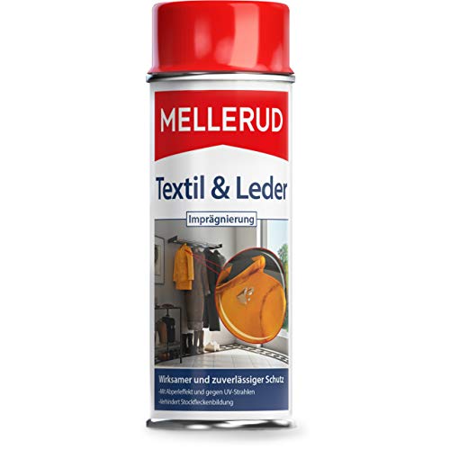 MELLERUD Textil & Leder Imprägnierung – Effizientes Mittel zum Schutz vor Feuchtigkeit und UV-Strahlung von Textilien und Leder – 1 x 0,4 l von Mellerud