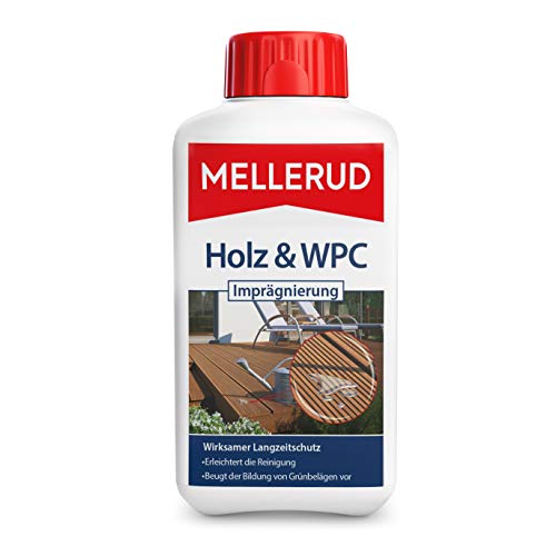 MELLERUD Holz & WPC Imprägnierung | 1 x 0,5 l | Wirksamer Langzeitschutz von Holz-, WPC- und BPC-Flächen im Außenbereich von Mellerud