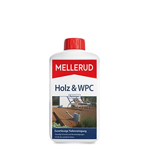 Mellerud Holz & WPC Reiniger | 1 x 1 l | Zuverlässige Tiefenreinigung von Allen Holz-, WPC- und BPC-Arten im Innen- und Außenbereich von Mellerud