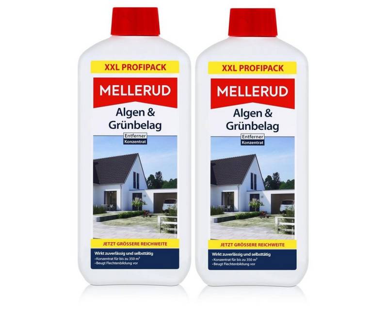 Mellerud Mellerud Algen und Grünbelag Entferner 1,75L Konzentrat (2er Pack) Spezialwaschmittel von Mellerud