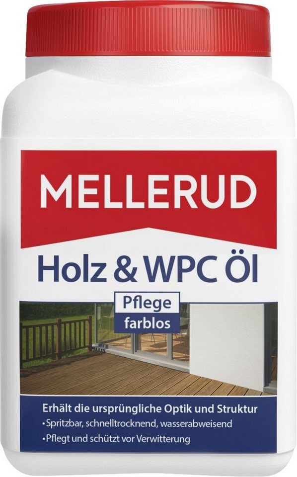Mellerud Mellerud Holz & WPC Öl Pflege farblos 0,75 L Holzpflegeöl von Mellerud
