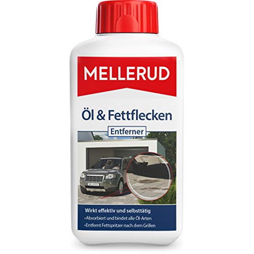 MELLERUD Öl & Fettflecken Entferner | 1 x 0,5 l | Wirkungsvolles Mittel gegen hartnäckige Verschmutzungen auf allen Oberflächen im Innen- und Außenbereich von Mellerud