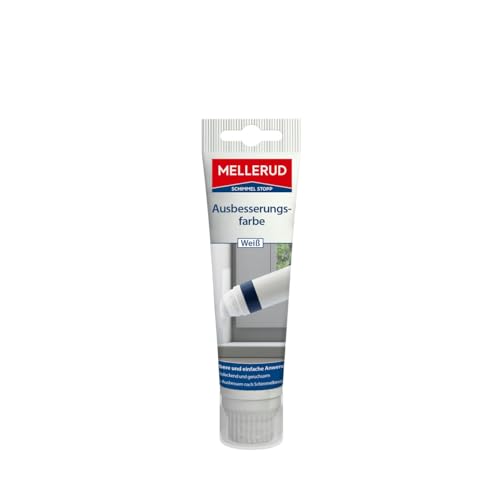 Mellerud Renovierfarbe | 1 x 90 ml | Weiße Dispersionsfarbe mit starker Deckkraft für schnelles und bequemes Ausbessern von Stellen nach Schimmelbeseitigung. von Mellerud