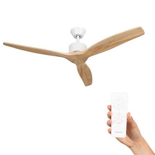 Mellerware - Deckenventilator mit Brizy-Fernbedienung! | 45 W | 6 Geschwindigkeitsstufen | extrem leise | Sommer-Winter-Funktion | Timer | 3 Flügel | 132 Durchmesser | DC Motor | Light Wood Mellerware - Deckenventilator mit Brizy-Fernbedienung! | 45 W | 6 Geschwindigkeitsstufen | extrem leise | Sommer-Winter-Funktion | Timer | 3 Flügel | 132 Durchmesser | DC Motor | Light Wood von Mellerware
