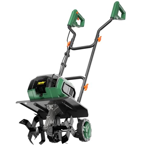Mellif Akku-Gartenfräse für Makita 18V Akku – 22 cm Arbeitstiefe, 32 cm Arbeitsbreite, bürstenloser Motor, 2-Punkt-Sicherheitsschalter, klappbares Design, 16 Stahlzinken (ohne Akku) von Mellif