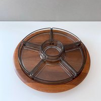 Digsmed Teakholz Tablett Lazy Susan, Mid Century Kabarett, Schalen Set, Drehteller, Danish Design, 60Er Jahre Digsmed Teakholz Tablett Lazy Susan, Mid Century Kabarett, Schalen Set, Drehteller, Danish Design, 60Er Jahre von MellowPlace