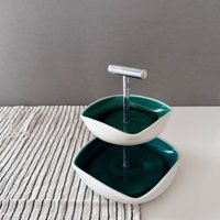 Französiche Etagere Aus Keramik, 2-stöckig, Konfekt, Pralinen Servierteller Französiche Etagere Aus Keramik, 2-stöckig, Konfekt, Pralinen Servierteller von MellowPlace