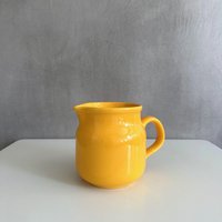 Gelber 70Er Jahre Keramik Krug, Kanne, Milchkrug, Saftkrug, Wächtersbach Germany, Retro Geschirr von MellowPlace