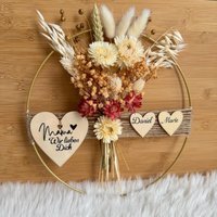 Trockenblumenkranz Mama, Geschenke Für Mutter, Mit Namen, Personalisiert, Weihnachtsgeschenk Mama von Melodieblumenkreativ