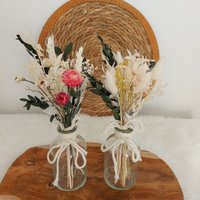 Trockenblumenstrauß M Mit Vase, Blumen Getrocknete Blumenstrauß, Tischdeko, Hochzeit Deko, Geschenkidee von Melodieblumenkreativ