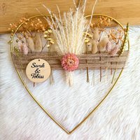 Türkranz Mit Trockenblumen, Trockenblumenring, Blumenkranz, Personalisierbar, Türschmuck, Fensterkranz von Melodieblumenkreativ