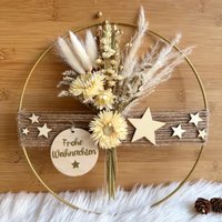 Weihnachtsgeschenk, Weihnachtsdeko, Weihnachtskranz, Merry Christmas, Frohe Weihnachten, Trockenblumenkranz Weihnachtsgeschenk, Weihnachtsdeko, Weihnachtskranz, Merry Christmas, Frohe Weihnachten, Trockenblumenkranz von Melodieblumenkreativ