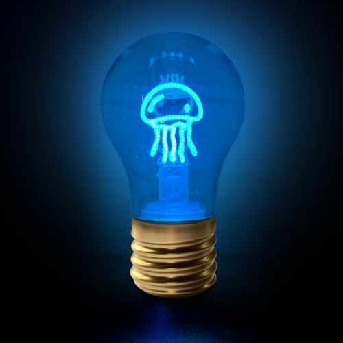 Meloditrunk Quallen LED-Tischlampe in Glühbirnenform – Wiederaufladbar per USB, atmendes blaues Licht/Deko-Design, Kleine Schöne Lampe für Schreibtisch | Geschenk für Home-Office oder Jugendzimmer Meloditrunk Quallen LED-Tischlampe in Glühbirnenform – Wiederaufladbar per USB, atmendes blaues Licht/Deko-Design, Kleine Schöne Lampe für Schreibtisch | Geschenk für Home-Office oder Jugendzimmer von Meloditrunk
