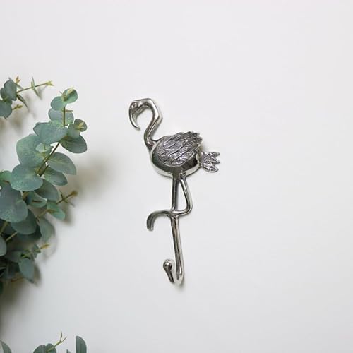 Melody Maison Silberner Flamingo-Wandhaken von Melody Maison