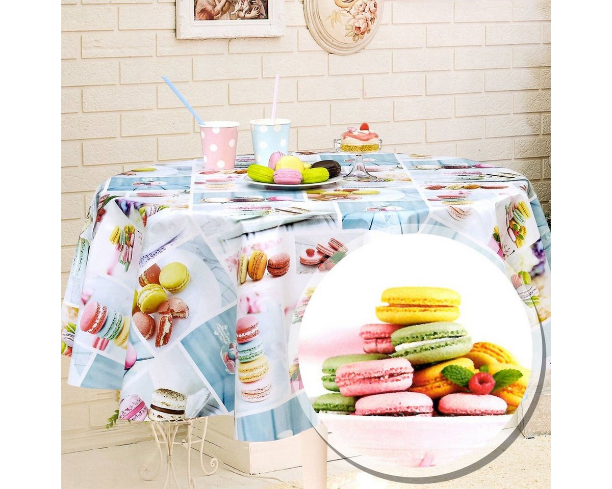 Melody Gartentischdecke Wachstuchtischdecke Wachstuch macaron abwaschbar, fleckenabweisend, Glattes Gewebe, abwischbar, wasserfest, fleckschutz von Melody