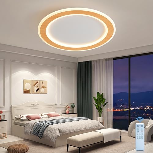 Meloweel Deckenlampe Wohnzimmer Holz dimmbar 34W 40cm丨Weiße Rund Deckenleuchte mit Fernbedienung, 3400lm 3000~6000K Dimmen, Ultra Dünn H4.2cm, led Wohnzimmerlampe, Deckenleuchte mit Memory-Funktion Meloweel Deckenlampe Wohnzimmer Holz dimmbar 34W 40cm丨Weiße Rund Deckenleuchte mit Fernbedienung, 3400lm 3000~6000K Dimmen, Ultra Dünn H4.2cm, led Wohnzimmerlampe, Deckenleuchte mit Memory-Funktion von Meloweel