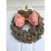 Pfirsich Leinenkranz von MelsCraftsandCollect