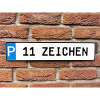 1 Schild Parkplatzschild Wunschtext Firma Mit P, Symbol Maximal. 11 Zeichen Text Nach Wahl von Melsaro