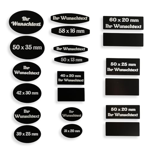 ALUMINIUMSCHILD BRIEFKASTENSCHILD KLINGSCHILD NAMENSCHID TÜRSCHILD GRAVUR Name TEXT Personalisiert GRAVUR Hausnummer selbstklebend von Melsaro