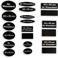 Aluminiumschild in Schwarz Namensschild Name Text Personalisiert Gravur Hausnummer Türschild Selbsklebend Verschiedene Größe von Melsaro