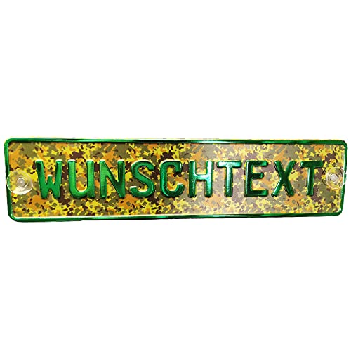 LKW Truck Fahrerschild Schild Namensschild Name oder Text Funschild Fun Schild Wunschtext AUTO Trucker Car, mit Camouflage Design Traktor Schild von Melsaro