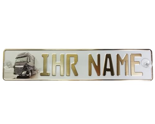 LKW Truck Fahrerschild Schild Namensschild mit FOTO Ihr Name oder Text Funschild Fun Schild Wunschtext AUTO Gold, Geburtstag Geschenk LKW Truck Fahrerschild Schild Namensschild mit FOTO Ihr Name oder Text Funschild Fun Schild Wunschtext AUTO Gold, Geburtstag Geschenk von Melsaro