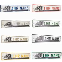Lkw Truck Fahrerschild Schild Namensschild Name Oder Text Funschild Fun Wunschtext Auto Trucker Car, Mit Design von Melsaro
