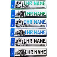 Lkw Truck Fahrerschild Schild Namensschild Name Oder Text Funschild Fun Wunschtext Auto Trucker Car, Mit Design von Melsaro