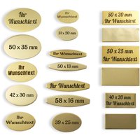 Messingschild Namensschild Name Text Personalisiert Gravur Hausnummer Selbsklebend Verschiedene Größe von Melsaro