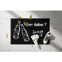 Fussmatte "Bier Dabei" in Zwei Größen, Witzige Für Den Bierliebhaber von Melskleinestoffelei