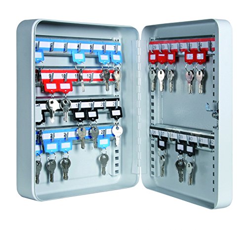 Schlüsselkasten Schlüsselschrank für 42 Schlüssel mit 42 Schlüsselhaken - 300x240x80mm von Melsmetall