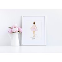 Personalisierter Ballerina Druck Le Ballerine Druck | Kunstdruck - Kunst- Wohndekor Ballett Ballettkunst Ballerina Von Melsy's Illustrations von MelsysIllustrations