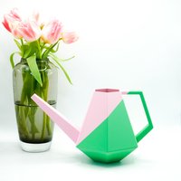 Designer Gießkanne Aus Biokunststoff "Poly" 0, 5L Und 1, 0L | Grün Rosa 3D-Gedruckt von MeltingMatter3DPrint
