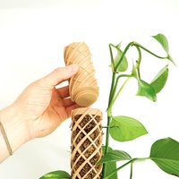 Gießhilfe Für Helix Designer Moosstab - Präzise Bewässerung Ohne Verschütten Rankhilfe Kletterhilfe Rankstab in Beige Schwarz Weiß von MeltingMatter3DPrint