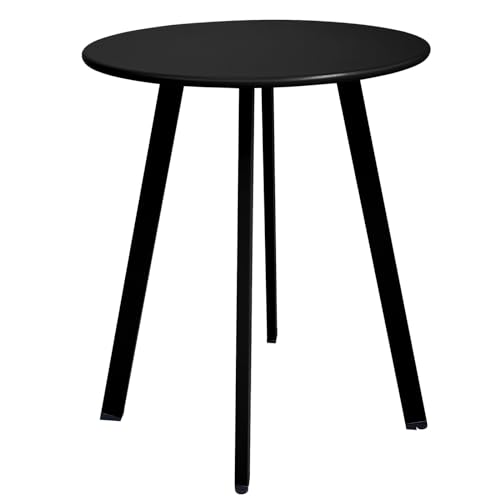 Meluvici Outdoor Beistelltisch, Wetterbeständig Terrasse Kleiner Beistelltisch Outdoor Indoor Runder Metall Stahl Kleiner Beistelltisch, Wasserdichter Beistelltisch für Garten Balkon Hof, Schwarz Meluvici Outdoor Beistelltisch, Wetterbeständig Terrasse Kleiner Beistelltisch Outdoor Indoor Runder Metall Stahl Kleiner Beistelltisch, Wasserdichter Beistelltisch für Garten Balkon Hof, Schwarz von Meluvici