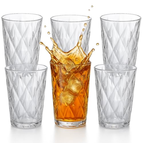 Hochwertiges Trinkgläser Set, viele Varianten, Spülmaschinenfest, dickwandig & langlebig, Saft Latte Macchiato Gläser Wassergläser Cocktailgläser Whiskygläser (Sydney - Longdrinkgläser 12 stück) von MelyshaHome