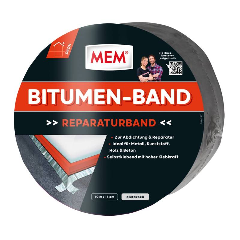 MEM Bitumen-Band Alu 15 cm x 10 m von Mem