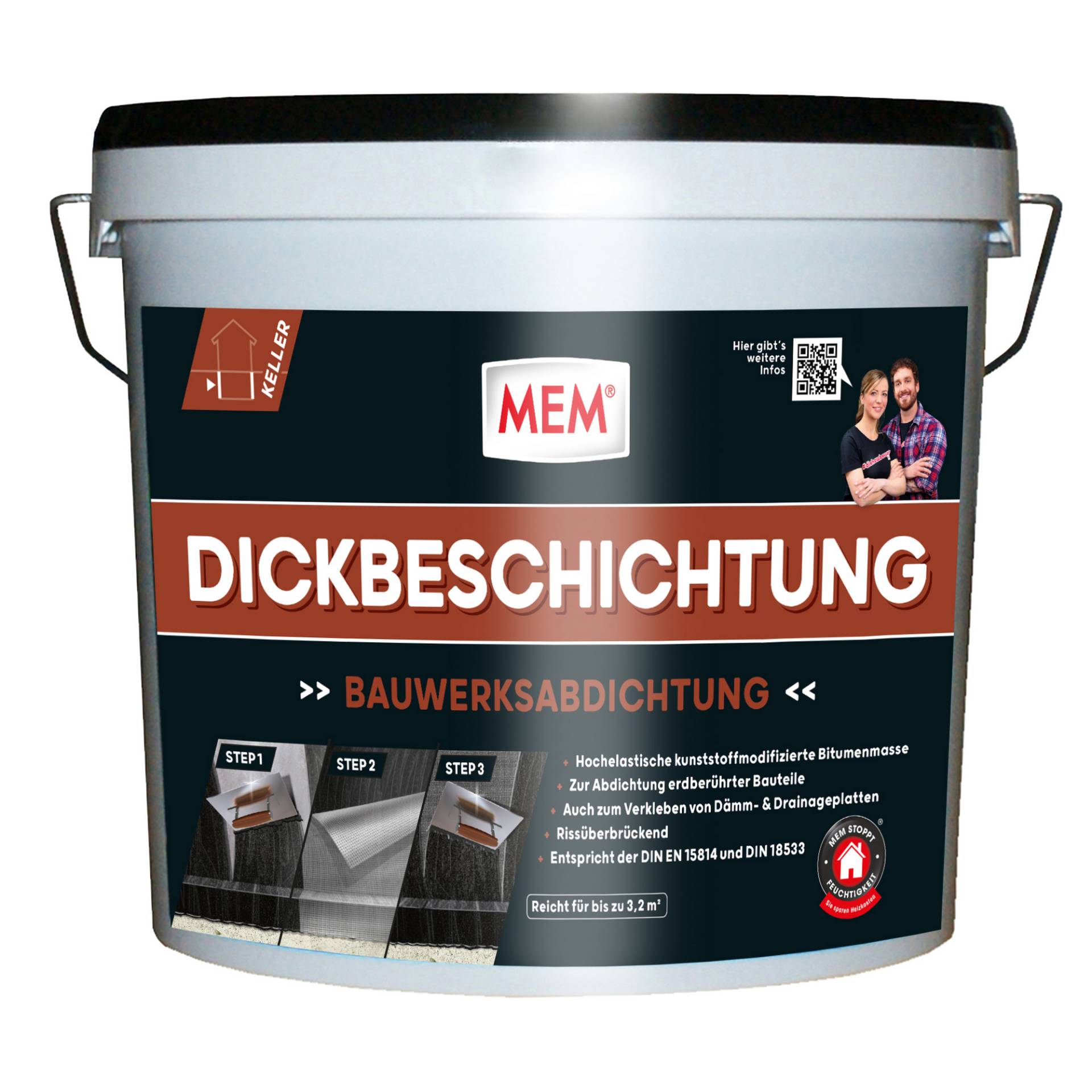 MEM Bitumen-Dickbeschichtung 12 l MEM Bitumen-Dickbeschichtung 12 l von Mem