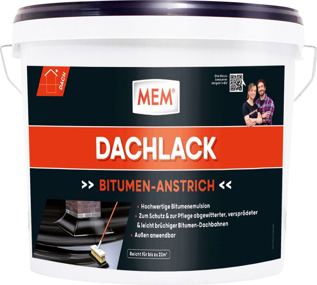 MEM Bitumen Dachlack 10 l von Mem