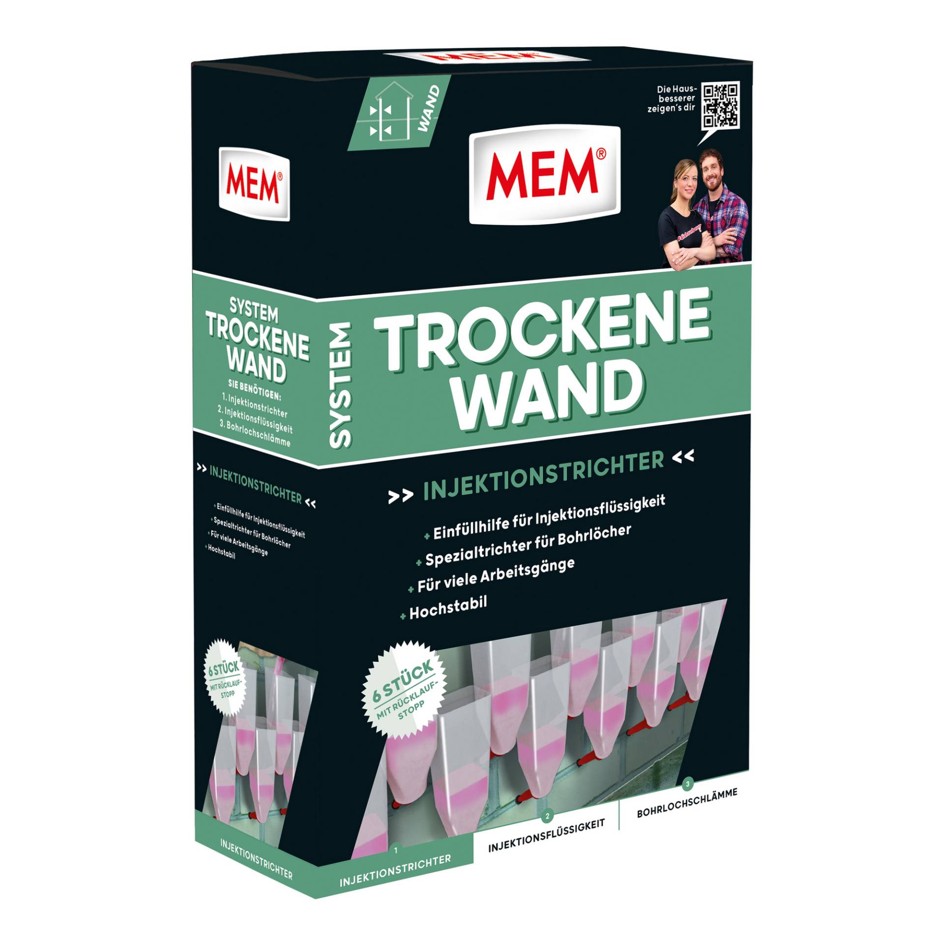 MEM Injektionstrichter 'Trockene Wand' 6 Stück MEM Injektionstrichter 'Trockene Wand' 6 Stück von Mem