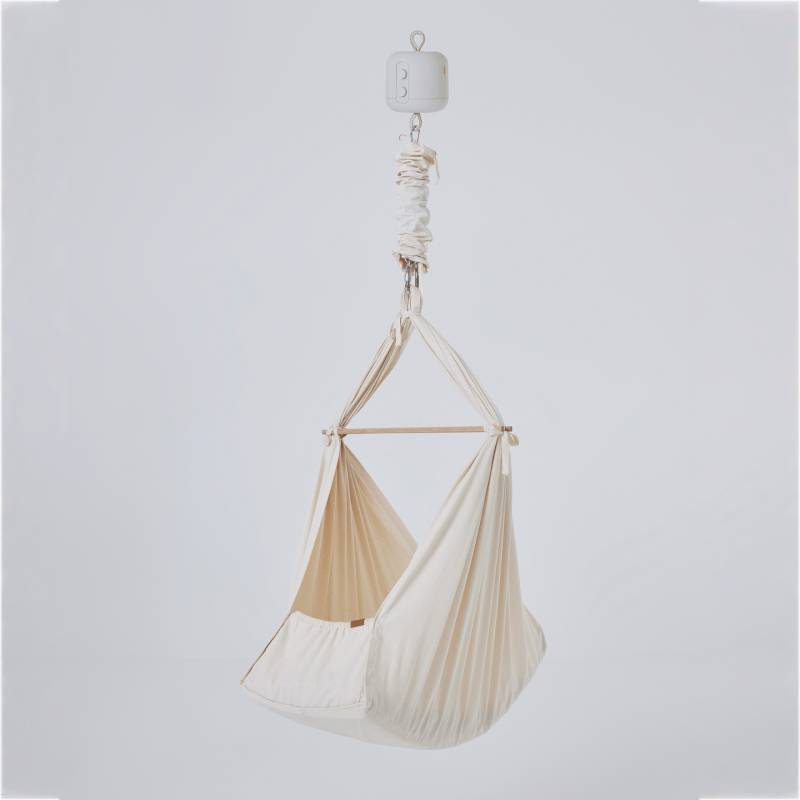 B-Ware Membantu Set Federwiege Hängematte Baby Feder Wiege Motor Bio Baumwolle Wiege von Membantu