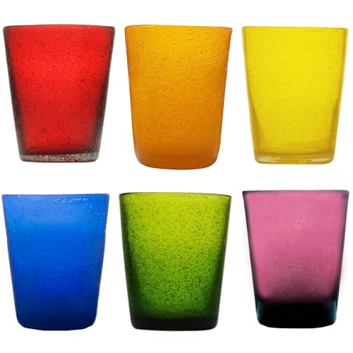 Memento Set 6 Wassergläser aus Glaspaste 300 cc (Peace) von Memento