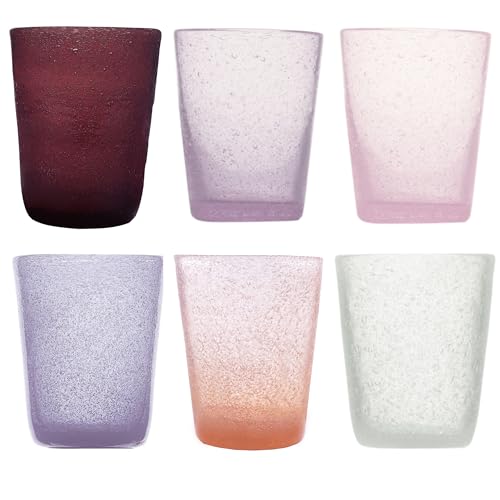 Memento Set 6 Wassergläser aus Glaspaste 300 cc (Violette) von Memento