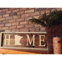 Minnesota Hausschild. Rustikal. Wanddekoration. Holz. Weihnachtsgeschenk von MemesonMainStreet